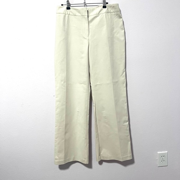 Chico's Cream straight wide leg trousers 10/M - Picture 1 of 10